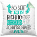 Schwippschwager Kissen mit Füllung 40x40 Geschenk So Sieht Ein RIchtig Cooler Schwippschwager Aus Geschenkidee Lustiger Spruch Geburtstag (Grau) Grün Trendation
