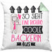 Bäckerin Geschenk Kissen mit Füllung 40x40 Lustig Geschenkidee für Bäckerin Geburtstag So Sieht Eine Richtig Coole Bäckerin Aus Frauen Spruch (Grau) Grün Trendation