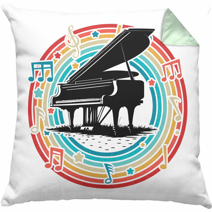 Piano-Spieler Kissen mit Füllung 40x40 Geschenk Klavier Geschenkidee Flügel Musiker (Grau) Grün Trendation