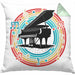 Piano-Spieler Kissen mit Füllung 40x40 Geschenk Klavier Geschenkidee Flügel Musiker (Grau) Grün Trendation