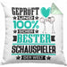 Schauspieler Geschenk Lustiger Spruch für Schauspieler Geschenkidee Bester Schauspieler Der WeltKissen mit Füllung 40x40 (Grau) Grün Trendation
