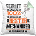 Mechaniker Geschenk Lustiger Spruch für Mechaniker Geschenkidee Bester Mechaniker Der WeltKissen mit Füllung 40x40 (Grau) Grün Trendation