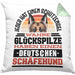 Deutscher Schäferhund Kissen mit Füllung 40x40 Geschenkidee Schäferhund Besitzer Schutzengel (Grau) Grün Trendation