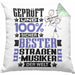 Straßenmusiker Geschenk Lustiger Spruch für Straßenmusiker Geschenkidee Bester Straßenmusiker Der WeltKissen mit Füllung 40x40 (Grau) Grün Trendation