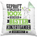 Konzertgänger Geschenk Lustiger Spruch für Konzertgänger Geschenkidee Bester Konzertgänger Der WeltKissen mit Füllung 40x40 (Grau) Grün Trendation