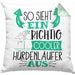 So Sieht Ein Richtig Cooler Hürdenläufer Aus Geschenk Kissen mit Füllung 40x40 Lustiger Spruch Geschenkidee (Grau) Grün Trendation