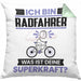 Radfahrer Kissen mit Füllung 40x40 Geschenk für Radfahrer Geburtstag Lustiger Spruch Was Ist Deine Superkraft (Grau) Grün Trendation