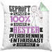 Pferderennen-Enthusiast Geschenk Lustiger Spruch für Pferderennen-Enthusiast Geschenkidee Bester Pferderennen-Enthusiast Der WeltKissen mit Füllung 40x40 (Grau) Grün Trendation