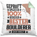 Boulderer Geschenk Lustiger Spruch für Boulderer Geschenkidee Bester Boulderer Der WeltKissen mit Füllung 40x40 (Grau) Grün Trendation