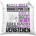 Hundesportler Geschenk Kaffee-Kissen mit Füllung 40x40 Geschenkidee für Hundesportler Ich Bin Hundesportler Ich Kann Es Dir Erklären Jedoch Nicht Für Dich Verstehen Spruch Lustig (Grau) Grün Trendation