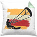 Kitesurfing Kissen mit Füllung 40x40 Geschenk für Kitesurfer Geschenkidee Bunte Grafik (Grau) Grün Trendation