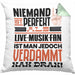 Live-Musik-Fan Geschenk Kissen mit Füllung 40x40 Lustige Geschenkidee für Live-Musik-Fan Geburtstag Niemand Ist Perfekt Aber Als Live-Musik-Fan Ist Man Nah Dran (Grau) Grün Trendation