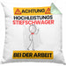 Stiefschwager Kissen mit Füllung 40x40 Geschenk Lustiger Spruch Geschenkidee für Stiefschwager Achtung Hochleistungs Stiefschwager Bei Der Arbeit (Grau) Grün Trendation