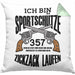 Lustige Schießen-Kissen mit Füllung 40x40 für Sportschützen Geschenk (Grau) Grün Trendation