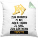 Gärtner Kissen mit Füllung 40x40 mit Spruch Garten Hobbygärtner Gärtner Geschenk Lustig Gärtnerin Geschenkidee (Grau) Grün Trendation