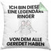 Ringer Geschenk Kissen mit Füllung 40x40 Lustige Geschenkidee Geburtstag für Ringer Ich Bin Dieser Legendäre Ringer Von Dem Alle Geredet Haben (Grau) Grün Trendation