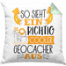 So Sieht Ein Richtig Cooler Geocacher Aus Geschenk Kissen mit Füllung 40x40 Lustiger Spruch Geschenkidee (Grau) Grün Trendation