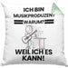 Musikproduzent Geschenk Kissen mit Füllung 40x40 Lustiger Spruch Ich Bin Musikproduzent Warum Weil Ich Es Kann Geschenkidee Bester Musikproduzent Geburtstag (Grau) Grün Trendation