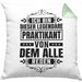 Praktikant Kissen mit Füllung 40x40 Geschenk Lustiger Spruch Ich Bin Dieser Eine Legendäre Praktikant Von Dem Alle Reden (Grau) Grün Trendation