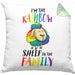 Lustige LGBTQ-Kissen mit Füllung 40x40 mit dem Spruch "I'm The Rainbow Sheep In The Family" Schwule Lesben (Grau) Grün Trendation