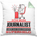 Journalist Geschenk Kissen mit Füllung 40x40 Ich Bin Journalist Aber Sag Doch Einfach Superheld Lustige Geschenkdiee für Journalist (Grau) Grün Trendation