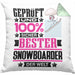 Snowboarder Geschenk Lustiger Spruch für Snowboarder Geschenkidee Bester Snowboarder Der WeltKissen mit Füllung 40x40 (Grau) Grün Trendation