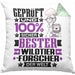 Wildtierforscher Geschenk Lustiger Spruch für Wildtierforscher Geschenkidee Bester Wildtierforscher Der WeltKissen mit Füllung 40x40 (Grau) Grün Trendation