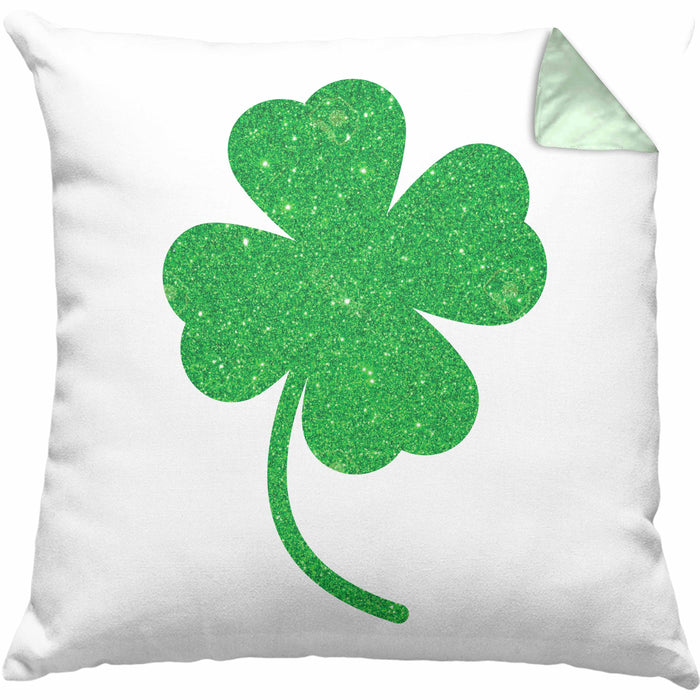 St Patricks Day Kissen mit Füllung 40x40 Klee Kleeblatt Irisch Irland Geschenkidee (Grau) Grün Trendation