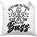 Bassist Kissen mit Füllung 40x40 Geschenk Bass-Spieler Geschenkidee Never Underestimate An Old Man With A Bass (Grau) Grün Trendation