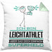 Leichtathlet Geschenk Kissen mit Füllung 40x40 Ich Bin Leichtathlet Aber Sag Doch Einfach Superheld Lustige Geschenkdiee für Leichtathlet (Grau) Grün Trendation