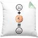 Donut Kissen mit Füllung 40x40 Geschenk für Donut-Liebhaber :( + Donut = :) Lustige Geschenkidee Geburtstag (Grau) Grün Trendation