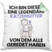 Katzensitter Geschenk Kissen mit Füllung 40x40 Lustige Geschenkidee Geburtstag für Katzensitter Ich Bin Dieser Legendäre Katzensitter Von Dem Alle Geredet Haben (Grau) Grün Trendation