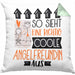 Angelfreundin Geschenk Kissen mit Füllung 40x40 Lustig Geschenkidee für Angelfreundin Geburtstag So Sieht Eine Richtig Coole Angelfreundin Aus Frauen Spruch Anglerin (Grau) Grün Trendation