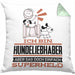 Hundeliebhaber Geschenk Kissen mit Füllung 40x40 Ich Bin Hundeliebhaber Aber Sag Doch Einfach Superheld Lustige Geschenkdiee für Hundeliebhaber (Grau) Grün Trendation