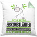 Eiskunstläufer Geschenk Kissen mit Füllung 40x40 Ich Bin Eiskunstläufer Aber Sag Doch Einfach Superheld Lustige Geschenkdiee für Eiskunstläufer (Grau) Grün Trendation