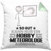 Hobbymeteorologe Geschenk Kissen mit Füllung 40x40 So Gut Kann Nur Ein Hobbymeteorologe Aussehen Geschenkidee (Grau) Grün Trendation
