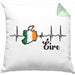 Irland Kissen mit Füllung 40x40 "Herzschlag Eire" Geschenk für Irland-Fans (Grau) Grün Trendation