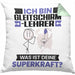 Gleitschirmlehrer Kissen mit Füllung 40x40 Geschenk für Gleitschirmlehrer Geburtstag Lustiger Spruch Was Ist Deine Superkraft (Grau) Grün Trendation