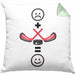 Ice Hockey Kissen mit Füllung 40x40 Geschenk für Ice Hockey Spieler :( + Eishockey = :) Lustige Geschenkidee Geburtstag (Grau) Grün Trendation