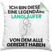 Langläufer Geschenk Kissen mit Füllung 40x40 Lustige Geschenkidee Geburtstag für Langläufer Ich Bin Dieser Legendäre Langläufer Von Dem Alle Geredet Haben (Grau) Grün Trendation