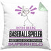 Baseballspieler Geschenk Kissen mit Füllung 40x40 Ich Bin Baseballspieler Aber Sag Doch Einfach Superheld Lustige Geschenkdiee für Baseballspieler (Grau) Grün Trendation