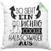 So Sieht Ein Richtig Cooler Halbschwager Aus Geschenk Kissen mit Füllung 40x40 Lustiger Spruch Geschenkidee (Grau) Grün Trendation
