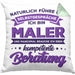 Lustige Kissen mit Füllung 40x40 für Maler Geschenk Natürlich führe Ich Selbstgespräche (Grau) Grün Trendation