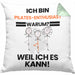 Pilates-Enthusiast Geschenk Kissen mit Füllung 40x40 Lustiger Spruch Ich Bin Pilates-Enthusiast Warum Weil Ich Es Kann Geschenkidee Bester Pilates-Enthusiast Geburtstag (Grau) Grün Trendation