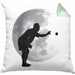 Boule Kissen mit Füllung 40x40 Geschenk Boule-Spieler Geschenkidee Grafik Mond Boule (Grau) Grün Trendation