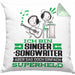 Singer-Songwriter Geschenk Kissen mit Füllung 40x40 Ich Bin Singer-Songwriter Aber Sag Doch Einfach Superheld Lustige Geschenkdiee für Singer-Songwriter (Grau) Grün Trendation