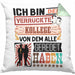 Kollege Kissen mit Füllung 40x40 Geschenk Spruch Lustig Geschenkidee für Kollege Geburtstag Ich Bin Der Verrückte Kollege (Grau) Grün Trendation