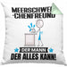 Meerschweinchenfreund Kissen mit Füllung 40x40 Geschenk für Meerschweinchenfreund Der Mann Der Alles Kann Geschenkidee zum Geburtstag (Grau) Grün Trendation