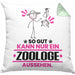 Zoologe Geschenk Kissen mit Füllung 40x40 So Gut Kann Nur Ein Zoologe Aussehen Geschenkidee (Grau) Grün Trendation