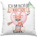 Rehe Kissen mit Füllung 40x40 Geschenk Frauen Ich Bin Bloß Ein Mädchen Das Rehe Liebt Rehliebhaberin Geschenk Spruch Geburtstag (Grau) Grün Trendation
